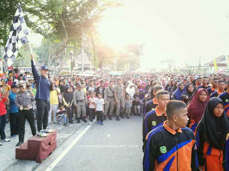 Pemkab Meranti Gelar Gerak Jalan Santai Sempena HUT RI Ke-74 Tahun 2019