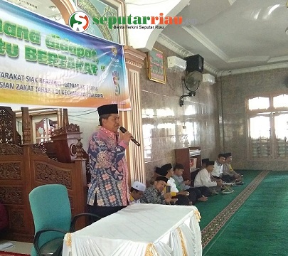 Alfedri Ajak Masyarakat Tualang Tunaikan Zakat