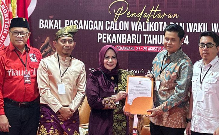 Paslon IDAMAN Resmi Daftar Pilwako Pekanbaru di KPU
