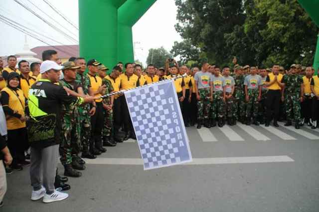 Bupati, Dandim dan Kapolres Labuhanbatu Lepas Ribuan Peserta Jalan Santai