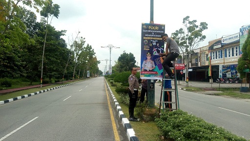 Selain Pemasangan Baliho Asian Games, Polres Siak Terjunkan 389 Personel Amankan Acara Api Obor Asia
