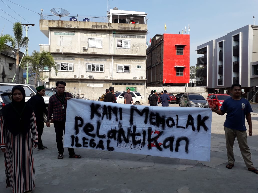 Di Duga Ilegal, Pelantikan HMI Dumai Dibubarkan