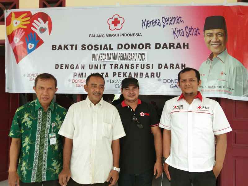 PMI Kecamatan Pekanbaru Adakan Donor Darah Bersama Masyarakat dan Warga PKH