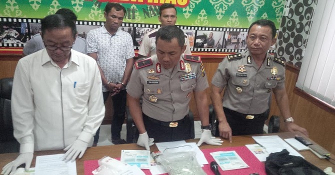 Bawa Ribuan Pil Ekstasi dari Cina, Warga Dumai di Tembak Polisi