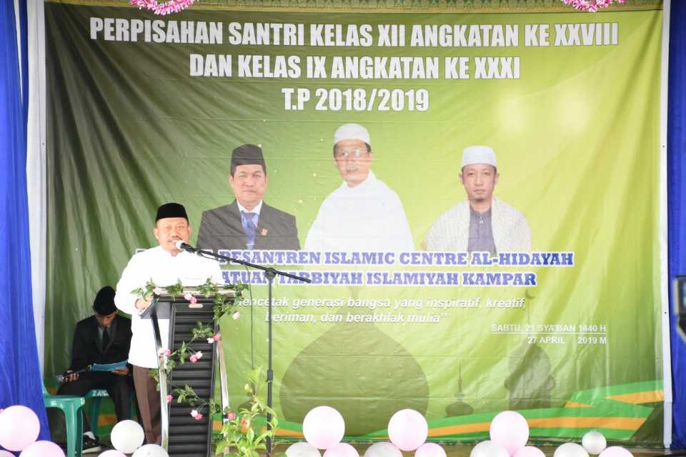 Perpisahan Ponpes Al- Hikmah Kampar, Bupati Kampar dorong santri lanjutan Pendidikan