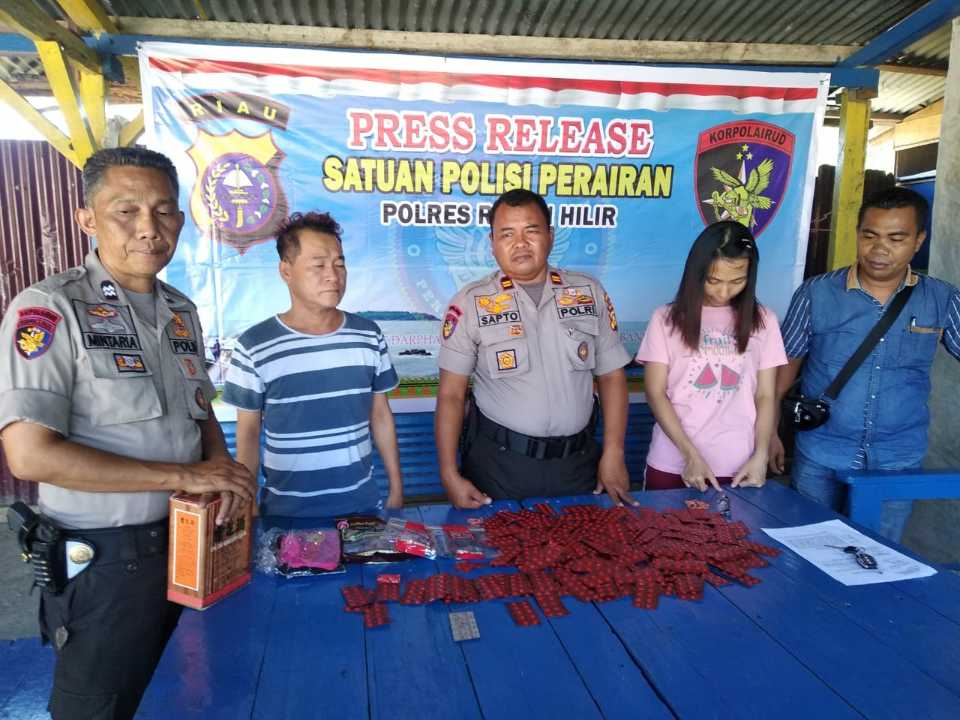 Satpol Air Polres Rohil Sita 200 Obat Penenang Produk Jepang Jenis H-5l Happy Five