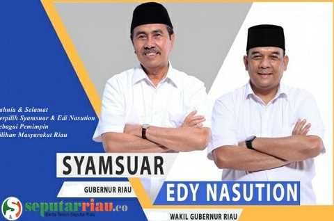 Berikut Ucapan Terimakasih Syamsuar-Edy Kepada Ketiga Paslon & Masyarakat Riau
