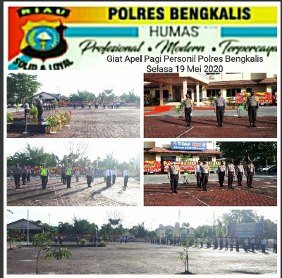 Laporan Upacara Farawel And Welcome Parade, Kapolres Dilaksanakan di Halaman Polres Bengkalis.