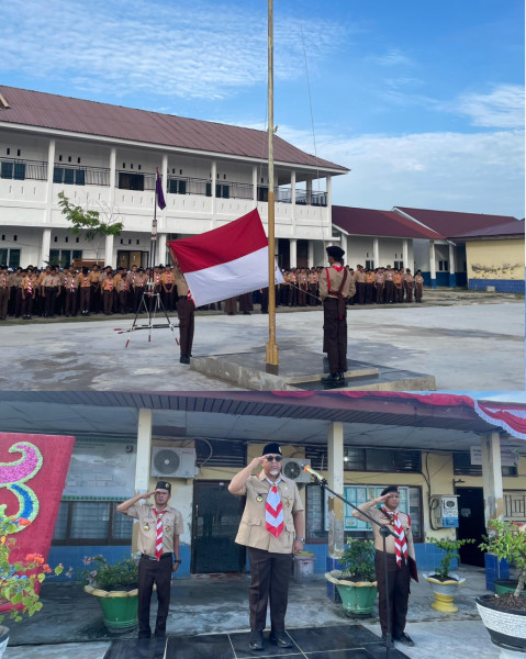 Semarak Hari Pramuka ke-64 di SMPN 4 Dumai, Apel Pagi Hingga Aksi Kreatif Siswa Pukau Peserta