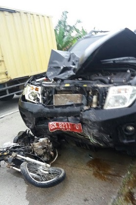 Pasutri Tewas Akibat Mobdin Perikanan Bengkalis Tabrak Pemotor di Lintas Duri - Dumai