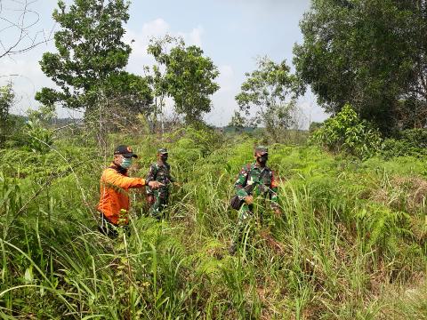Siaga Karhutla,,Babinsa Telusuri Semak Belukar Yang Rawan Api