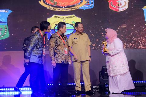 Bupati Kasmarni Terima Penghargaan UHC Award 2023 Dari Kemenko PMK