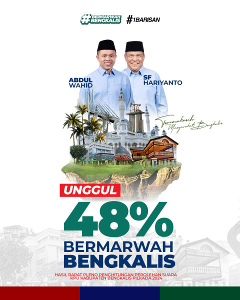 KPU Bengkalis Rampungkan Pleno Rekapitulasi Hasil Pilkada Serentak, Tim Koalisi Bermarwah Ucapkan Te