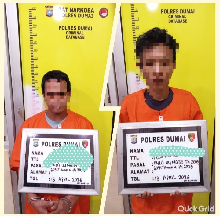 Satres Narkoba Polres Dumai Ungkap Peredaran Sabu, Dua Tersangka Diamankan