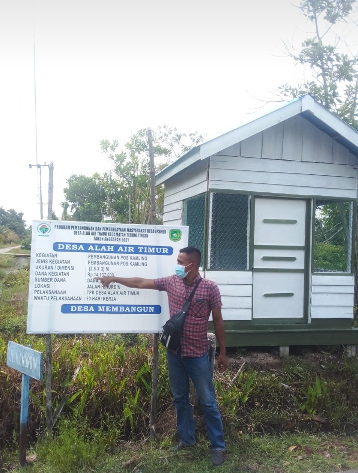 Diduga Pembubaziran Anggaran Pada  Pembangunan Poskamling Di Desa Alah Air Timur