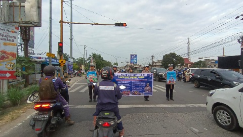 Gelar Sosialisasi & Penyuluhan, Satlantas polres Bengkalis Kampanyekan Keselamatan Berlalu Lintas