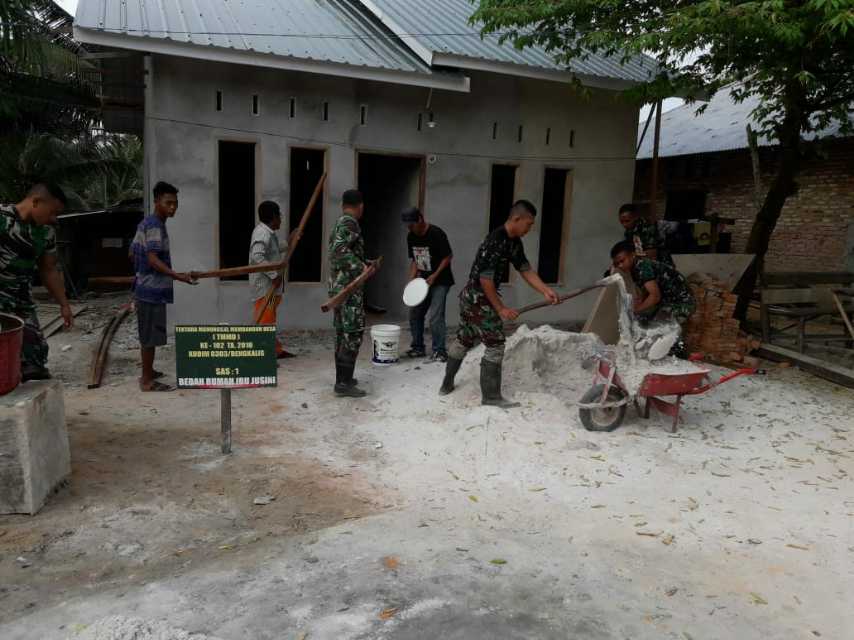 TMMD 102 KODIM 0303 Bedah Rumah Warga Tidak Layak Huni