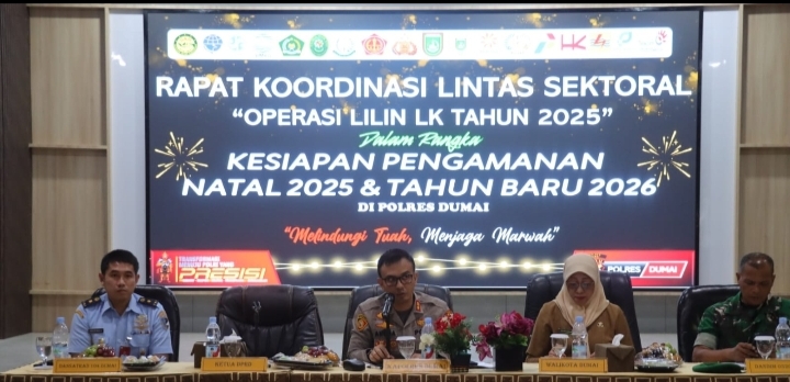 Polres Dumai Libatkan Lintas Sektoral untuk Pengamanan Natal dan Tahun Baru 2026