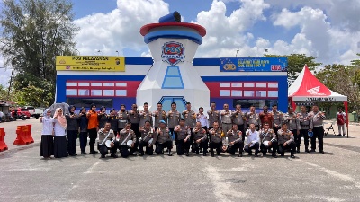 Polda Riau Bersama Jajaran Tinjau Posyan  lebaran 2026 di Simpang Pokok Jengkol