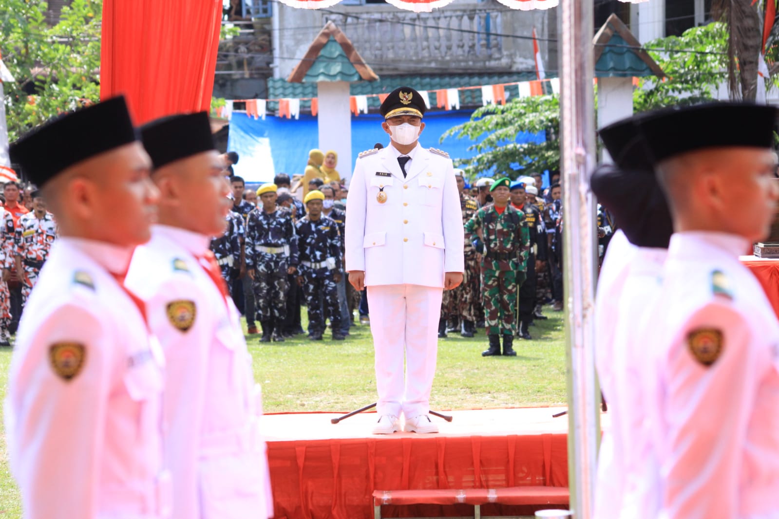 Forkopimda Labuhanbatu Gelar Upacara HUT Kemerdekaan RI Ke-77