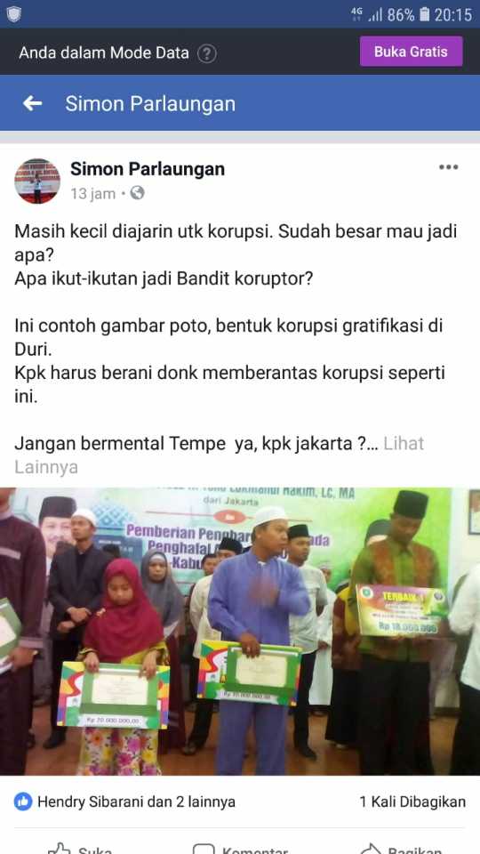 Sebut Pemberian Bonus Hafal Al Quraan 