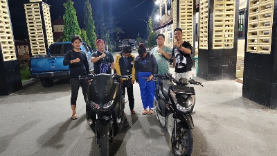 Curi Sepeda Motor di Area Parkir RSUD Bengkalis, Sepasang Kekasih Diciduk Satreskrim Bengkalis