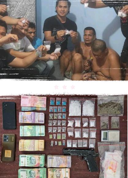 Kapolres Bengkalis Ekspos 2 Tersangka Kasus Narkoba Serta Pemilik 2 Pucuk Senjata Air Shofgun