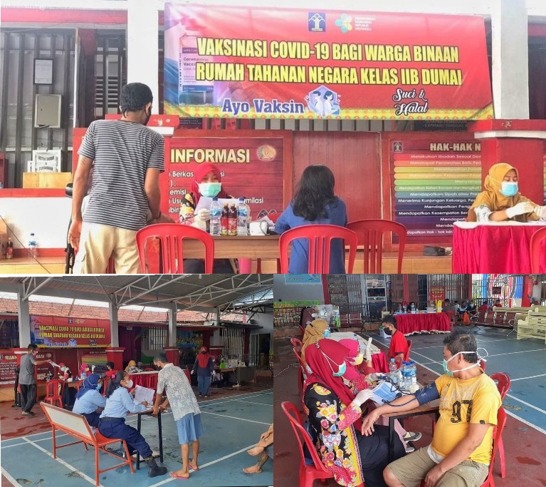 RUTAN DUMAI BEKERJA SAMA DENGAN DINKES KOTA DUMAI GENCAR LAKUKAN VAKSINASI GUNA MEMPERCEPAT TERBENTU