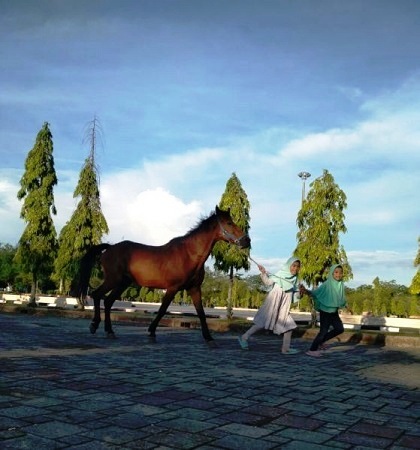 Jelang Berbuka, Yuk Berkuda di Mesjid Raya Annur