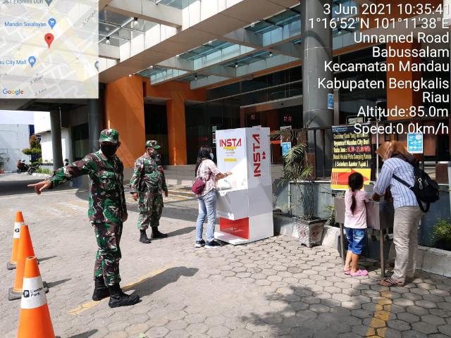 TNI Koramil 04/Mandau,Terus Ingatkan Masyarakat Untuk Selalu Patuhi Prokes