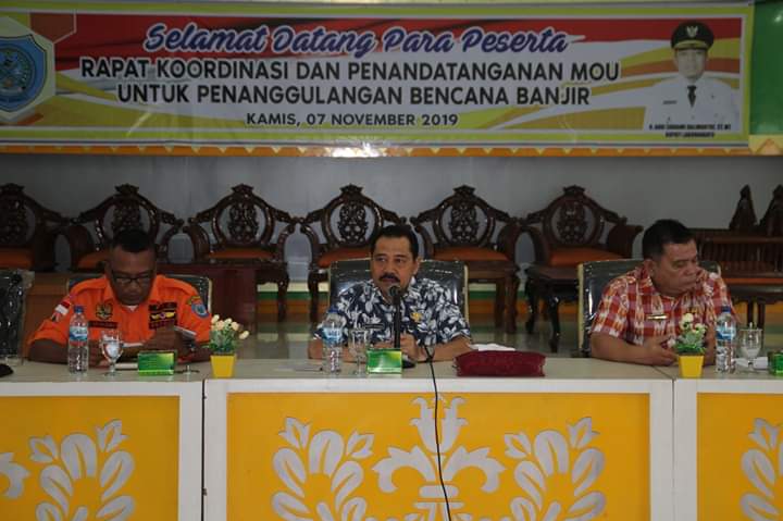 Pemkab Labuhanbatu Himbau Perusahaan Tangani Banjir