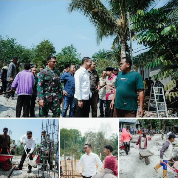 Wakil Bupati Jhonny Charles Apresiasi Semangat Gotong Royong Warga Sintong Induk Bangun Masjid Nurhi