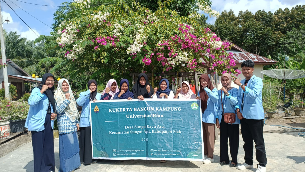 Mahasiswa Kukerta UNRI 2023 Sukseskan Sosialisasi Pencegahan Stunting di Kampung Sungai Kayu Ara