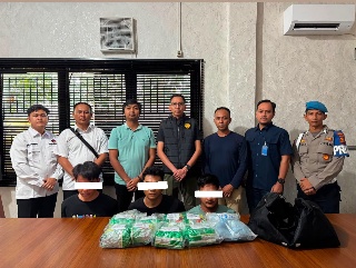 Perang Melawan Narkoba, Polres Bengkalis Tangkap Tiga Pelaku Jaringan Antar Lintas