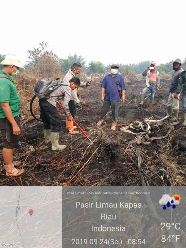 Isolasi Dilakukan Polsek Panai Tengah Dan PT.PAL Guna Mencegah Kebakaran Perbatasan Sumut-Riau