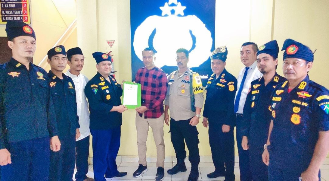 Ciptakan Kondusifitas Kamtibmas di Kec. Binawidya, LLMB Sambangi Polsek Tampan