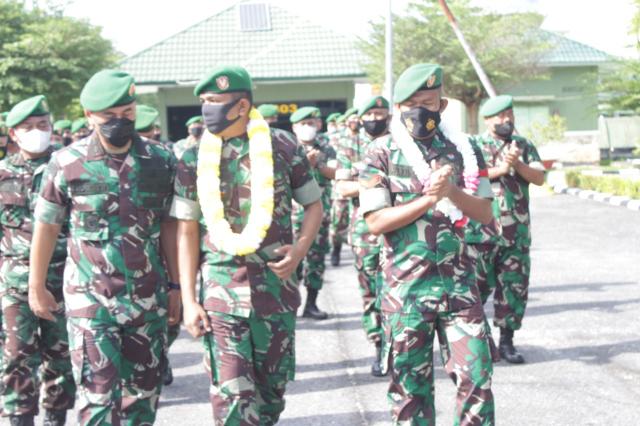 Kodim 0303/Bengkalis sambut Prajurit kembali dari Satgas Apter wilayah Timur