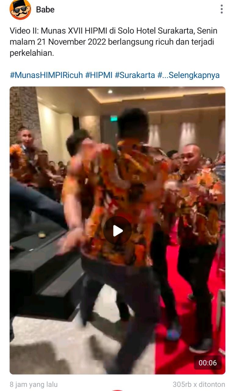 Munas HIPMI XVII Adu Jotos Bak di Ring Tinju, Salah Satu Lapor Polisi, Bahlil: Memalukan !