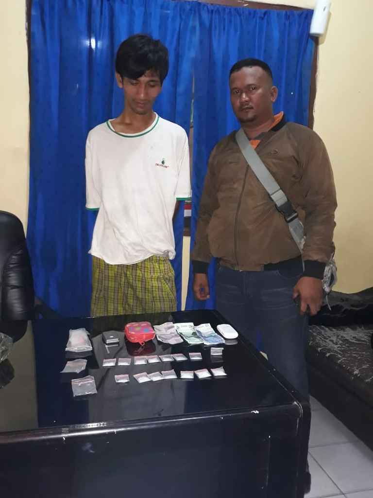 Unit Reskrim Polsek Bilah Hilir Amankan 14 Paket Sabu di Warnet
