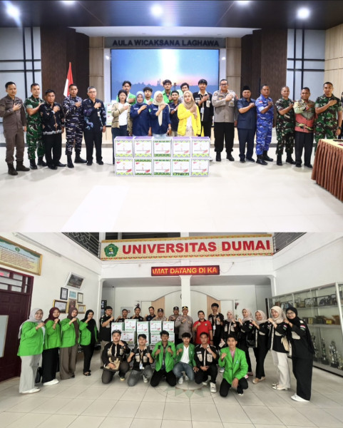 Polres Dumai Gelar Kegiatan Bakti Sosial Presisi Bersama Mahasiswa Jelang Ramadhan.