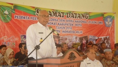 Buka Acara FLS2N SMA se-Inhil, Pj Bupat: Ini Bukan Titik Terakhir Perjuangan