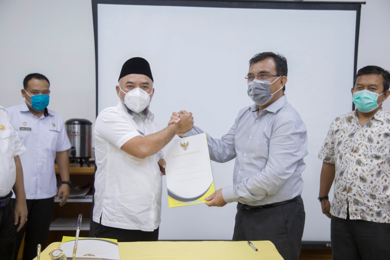 Pemkab Labuhanbatu Menerima Hibah Tanah Dari PT. Pangkatan Indonesia