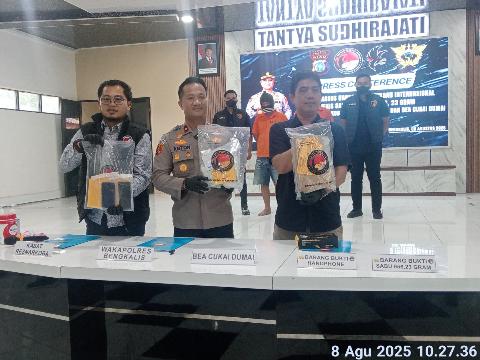 Polres Bengkalis Ungkap Peredaran Narkotika Tingkat Internasional, Dua Orang Berhasil Diamankan