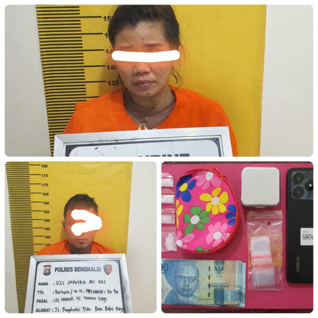 Team Satres Narkoba Bengkalis Berhasil Amankan dua Orang Pengedar Sabu