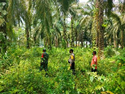 Patroli Karhutla di Pamesi, Sertu Alinaspi Pastikan Tak Ada Hot Spot