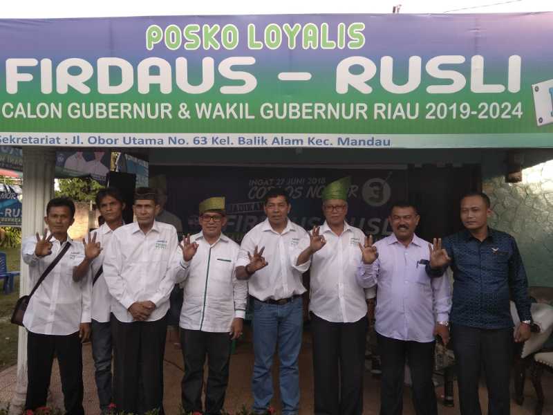 Kampanye Dialogis Mendekati Kemenangan, Posko Pemenangan Loyalis jadikan Firdaus Rusli 
