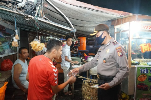 Tim Gabungan Polsek Mandau Terus Lakukan Imbauan Guna Cegah Covid-19