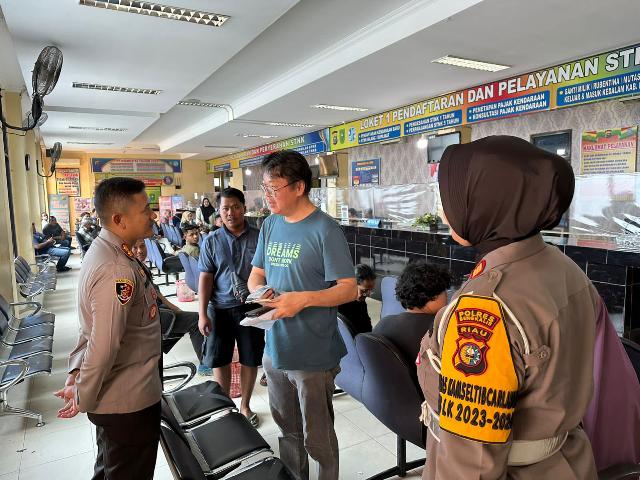 Kapolres Bengkalis Lakukan Pengecekan di Kantor Samsat dan Satpas SIM Duri