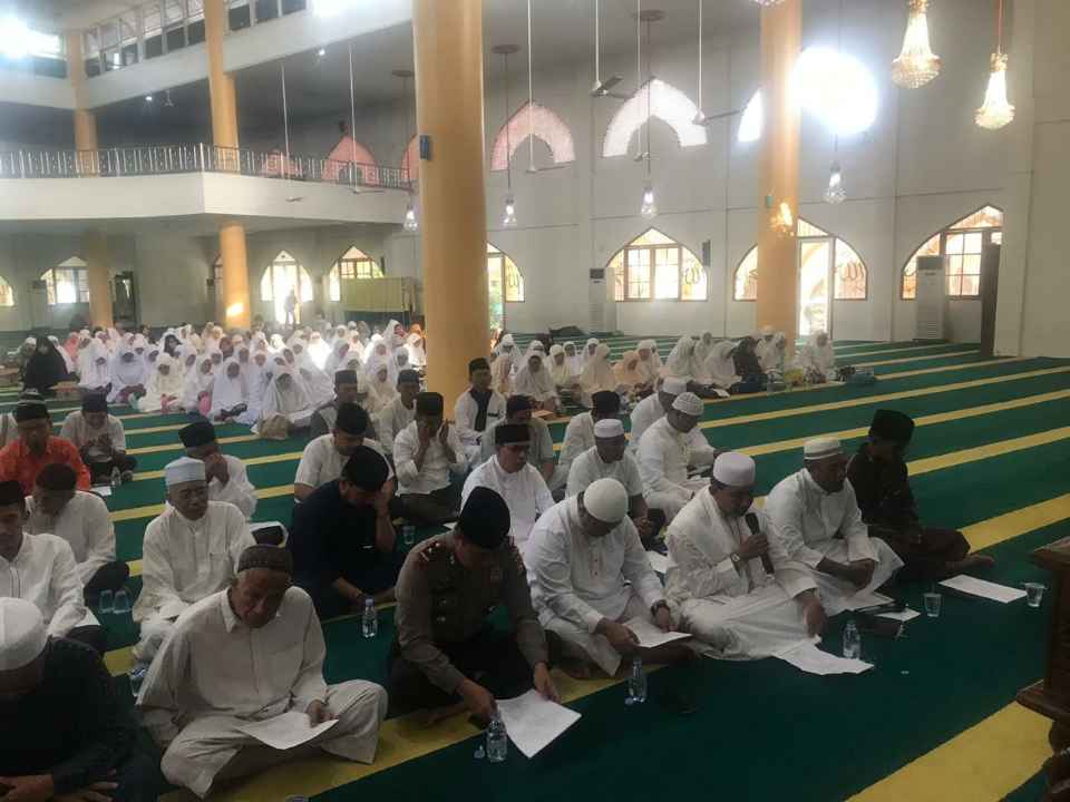 Dihadiri Camat dan Kapolsek Mandau, Mesjid Arafah Duri Gelar Dzikir Akbar