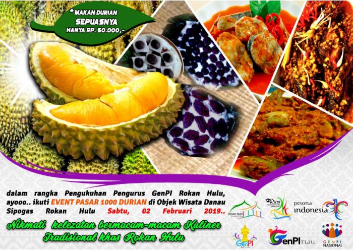 Disparbud Rohul Gelar Pesta 1000 Durian